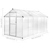 vidaXL Greenhouse Aluminium 362x190x195 cm 13.41 m³