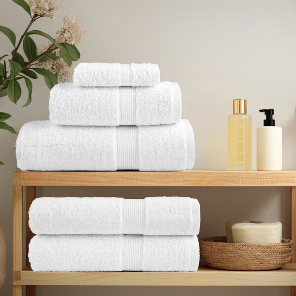 vidaXL Premium Wash Towels "SOLUND" 2 pcs White 30x30 cm 600 gsm