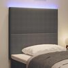 vidaXL LED Headboard with LED Strip Lights Light grey 90 cm Fabric