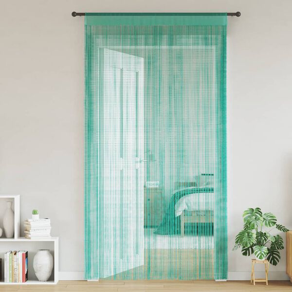 vidaXL String Curtains 2 pcs Turquoise 100x250 cm