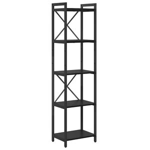 vidaXL Bookshelf 40 x 30 x 155 cm Engineered Wood Black Oak
