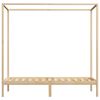 vidaXL Canopy Bed Frame without Mattress Solid Pine Wood 100x200 cm