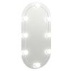 vidaXL Mirror with LED Lights 80x40 cm Glass Oval