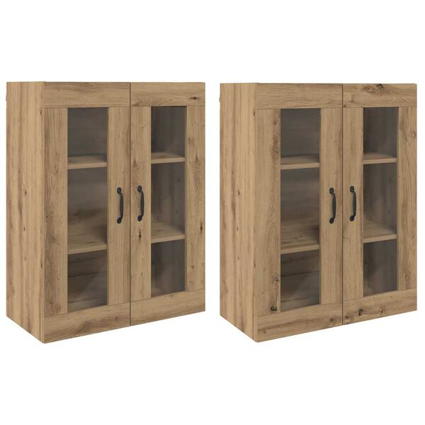 vidaXL Wall Mounted Cabinets 2 pcs Artisan oak 69.5 x 34 x 90 cm