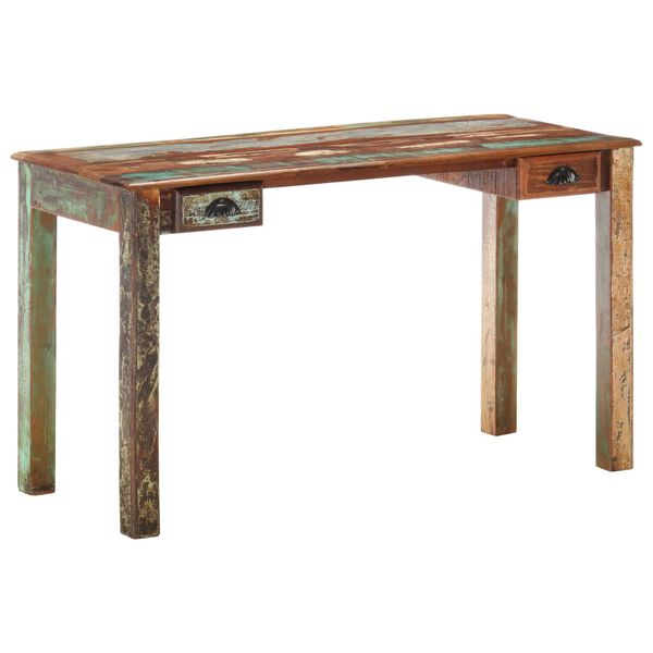 vidaXL Desk 130x55x76 cm Solid Reclaimed Wood