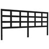 vidaXL Bed Headboard | Black | Solid Pine Wood | 205 cm wide, 100 cm tall
