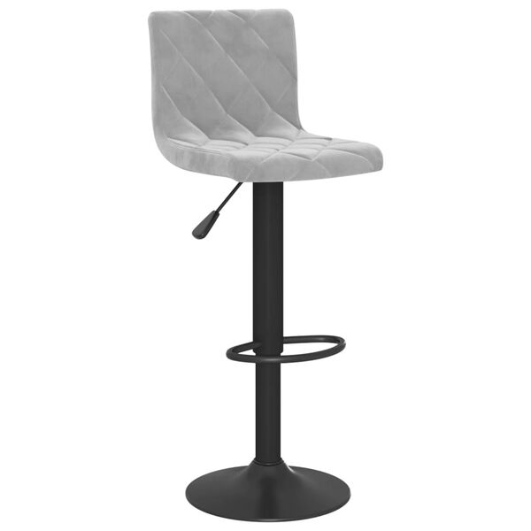 vidaXL Bar Stools 2 pcs Light Grey Velvet
