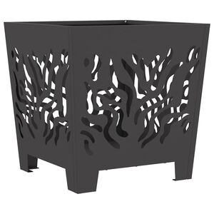 vidaXL Fire Pit Black 40 x 40 x 40 cm Weathering steel