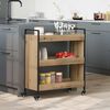 vidaXL Kitchen Trolley Artisan Oak 70 x 30 x 82 cm Engineered Wood