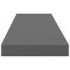 vidaXL Floating Wall Shelves 4 pcs High Gloss Grey 90x23.5x3.8 cm MDF