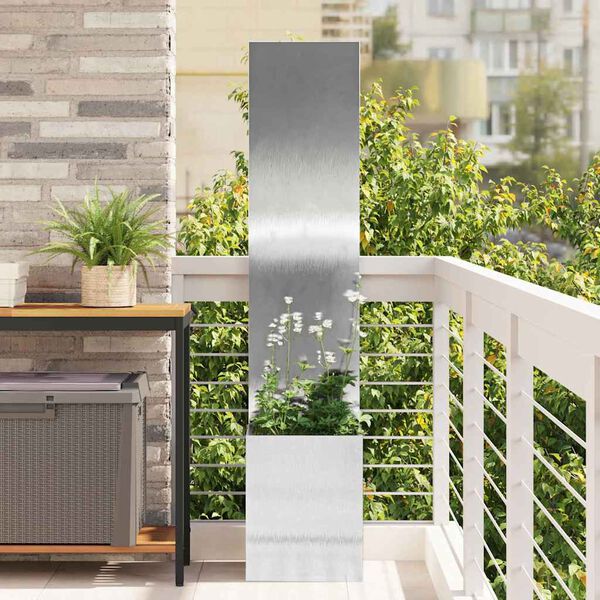 vidaXL Garden Privacy Screen Sliver 32 x 140 cm Stainless steel