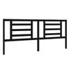 vidaXL Bed Headboard Black 206x4x100 cm Solid Pine Wood