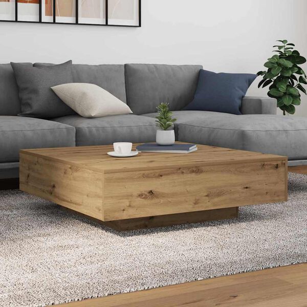 vidaXL Coffee Table Artisan Oak 100 x 100 x 31 cm Engineered Wood