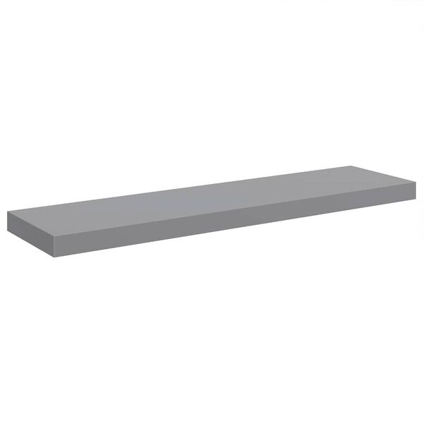vidaXL Floating Wall Shelf Grey 90x23.5x3.8 cm MDF