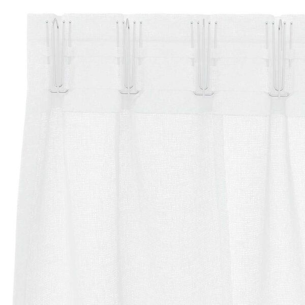 vidaXL Voile Curtain with Curtains 2 pcs White 225 x 140 cm Polyester