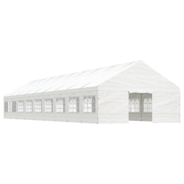 vidaXL Gazebo with Roof White 20.07x5.88x3.75 m Polyethylene