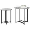 vidaXL Side Table Set 2 pcs Grey Sonoma and Black