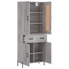 vidaXL Highboard Grey Sonoma 69.5x34x180 cm Engineered Wood
