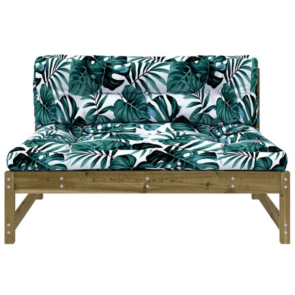 vidaXL Middle Sofa 120x80 cm Impregnated Wood Pine