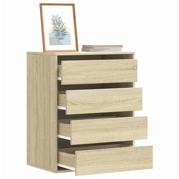 vidaXL Corner Chest of Drawers Sonoma Oak 60x41x76 cm Engineered Wood