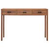 vidaXL Office Desk 110x40x75 cm Solid Teak Wood