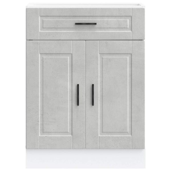 vidaXL Kitchen Base Cabinet&nbsp;Porto Concrete Grey Engineered Wood