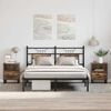vidaXL Bedside Cabinets 2 pcs Smoked Oak 40x35x50 cm Engineered Wood