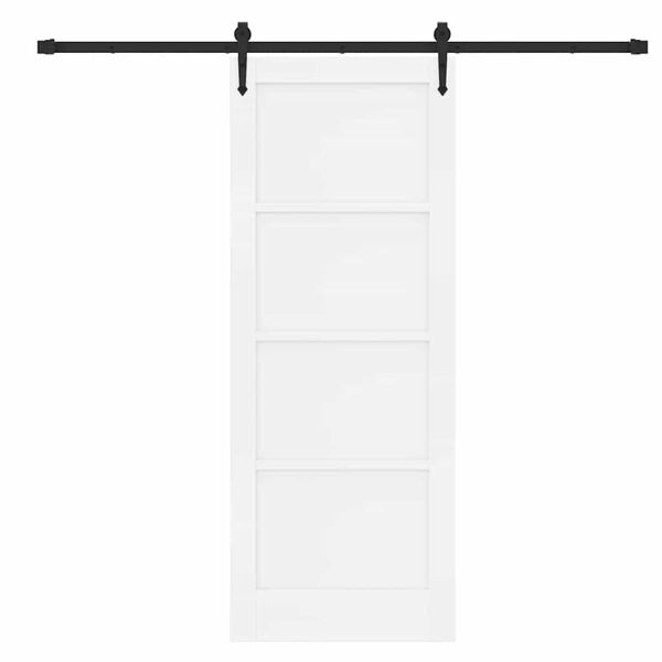 vidaXL Sliding Door ORKDAL White 78 x 202 cm Solid Pine Wood