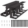 vidaXL Under Desk Cable Management Tray 2 pcs Black 43 x 10 x 15 cm