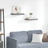 vidaXL Floating Wall Shelves 2 pcs High Gloss Grey 40x23x3.8 cm MDF