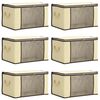 vidaXL Storage Box with Transparent Side Window 6 pcs Non-woven fabric