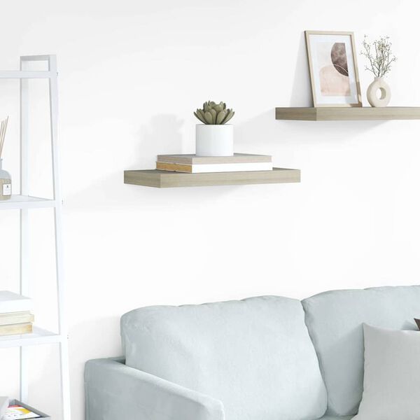 vidaXL Floating Wall Shelf Oak 50x23x3.8 cm MDF