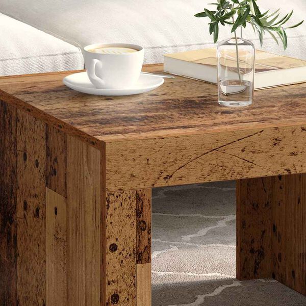 vidaXL Coffee Table Old Wood 50 x 50 x 35 cm Engineered Wood