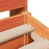 vidaXL Bed Frame without Mattress Wax Brown 200x200 cm Solid Wood Pine