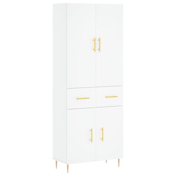 vidaXL Highboard White 69.5x34x180 cm Engineered Wood