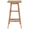 vidaXL Folding Bar Stools 2 pcs Solid Teak Wood