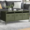 vidaXL Coffee Table Olive Green 101.5x50x43.5 cm Cold-rolled Steel