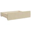 vidaXL Bed Drawers 2 pcs Cream Engineered Wood and Fabric