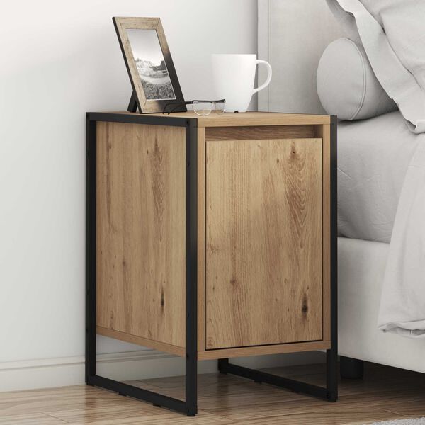 vidaXL Bedside Table Artisian Oak 39.5 x 30 x 50 cm Engineered Wood