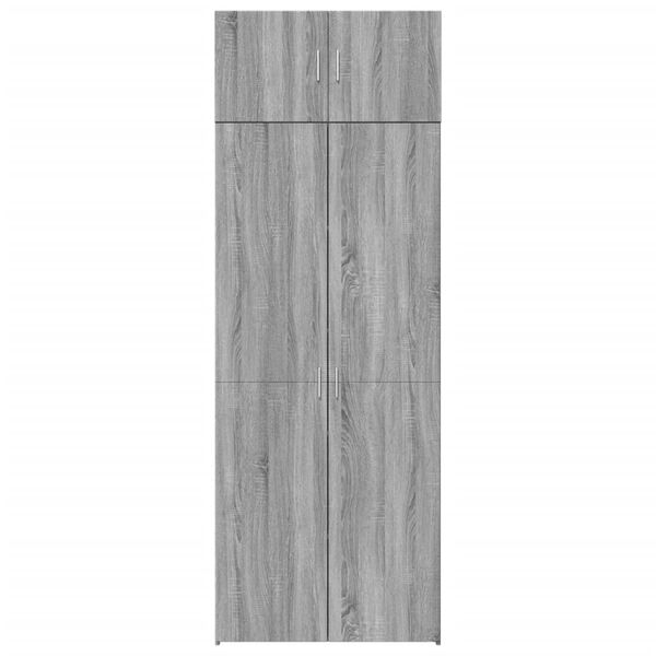 vidaXL Storage Cabinet Grey Sonoma 80x42.5x225 cm Engineered Wood