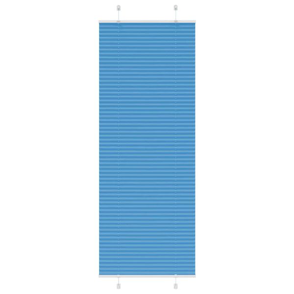 vidaXL Pleated Blind Blue 75x200 cm Fabric Width 74.4 cm Polyester