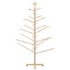 vidaXL Wooden Christmas Tree with Stand Natural 150 cm Solid pine wood