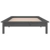vidaXL LED Bed Frame without Mattress Grey 100x200 cm Solid Wood