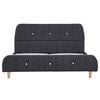 vidaXL Bed Frame without Mattress Dark Grey Fabric 135x190 cm Double