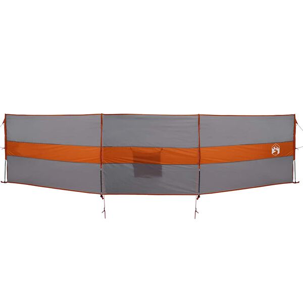 vidaXL Camping Windbreak Grey and Orange 490x123 cm Waterproof