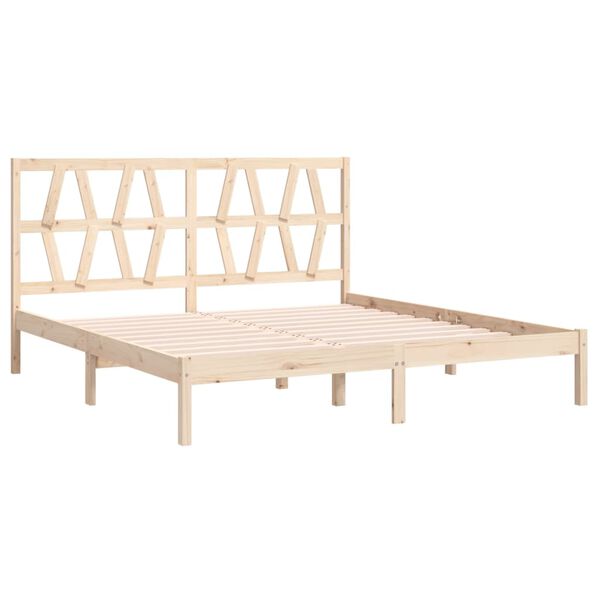 vidaXL Bed Frame without Mattress Solid Wood Super King