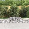 vidaXL Arched Gabion Baskets 11 pcs 300x30x40/60 cm Galvanised Iron