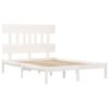 vidaXL Bed Frame without Mattress White 140x200 cm Solid Wood