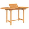 vidaXL Extending Garden Table 110-160x80x75 cm Solid Wood Teak