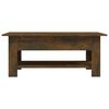 vidaXL Coffee Table Smoked Oak 102x55x42 cm Engineered Wood